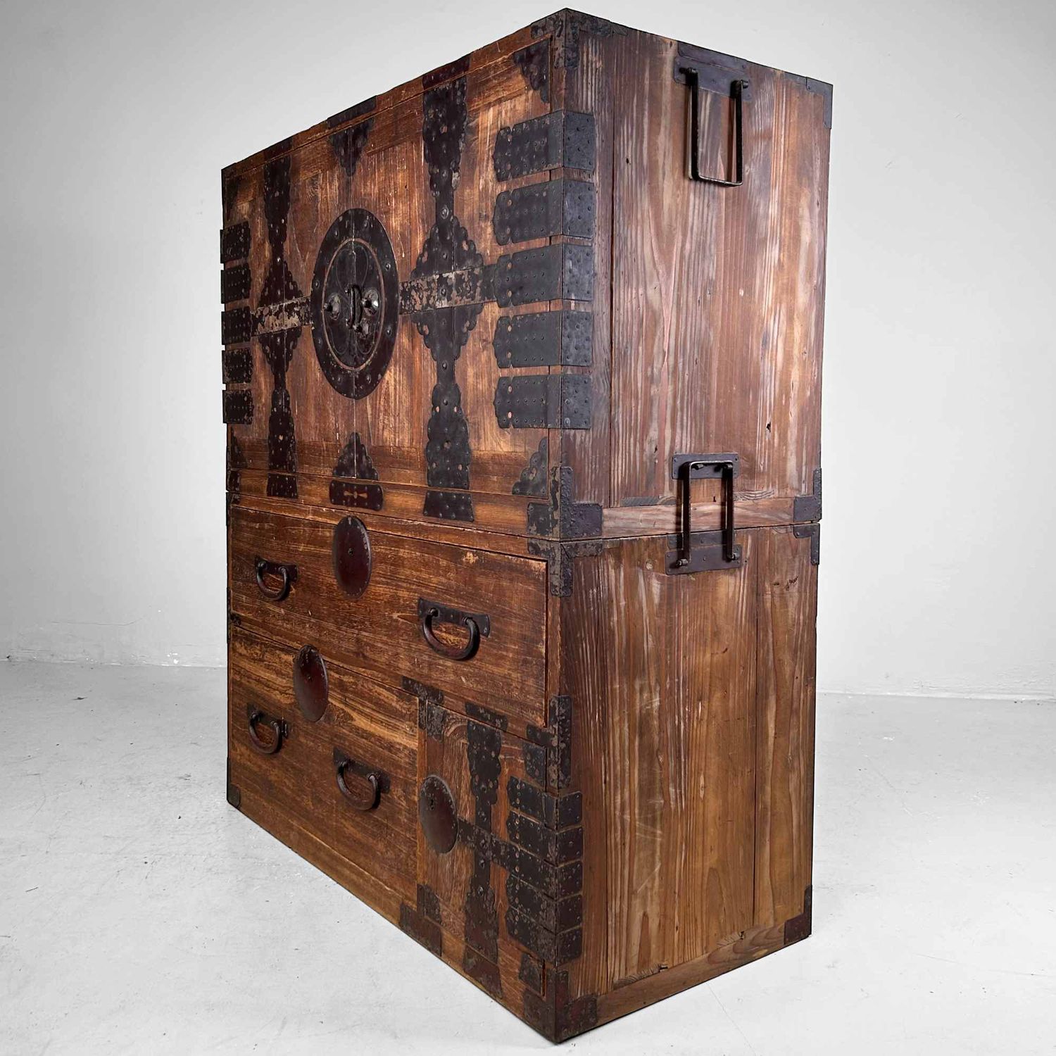 Kannon Biraki Isho Tansu, Traditional Clothing Chest, Meiji Period, Japan.