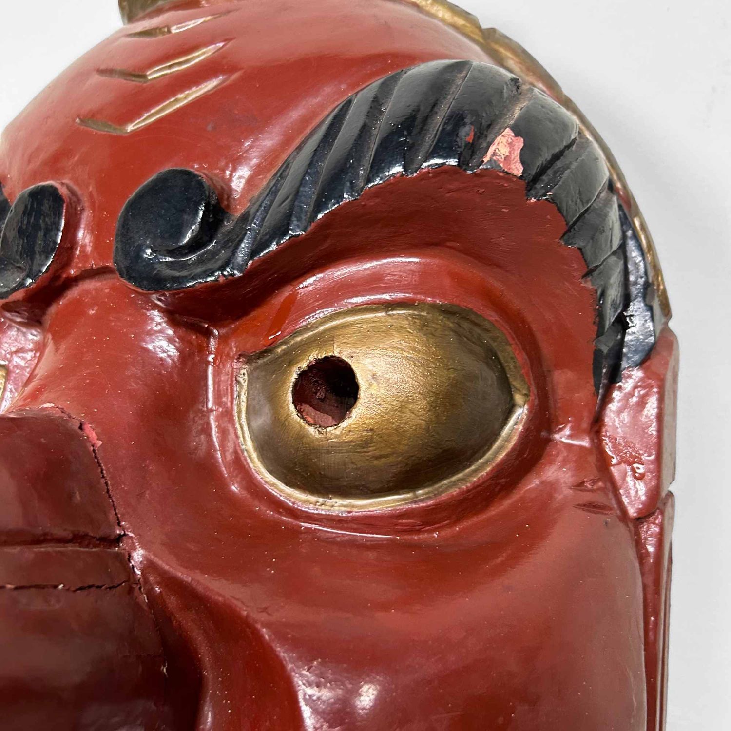 Traditional Wooden Tengu Mask, Shōwa Period, Japan.