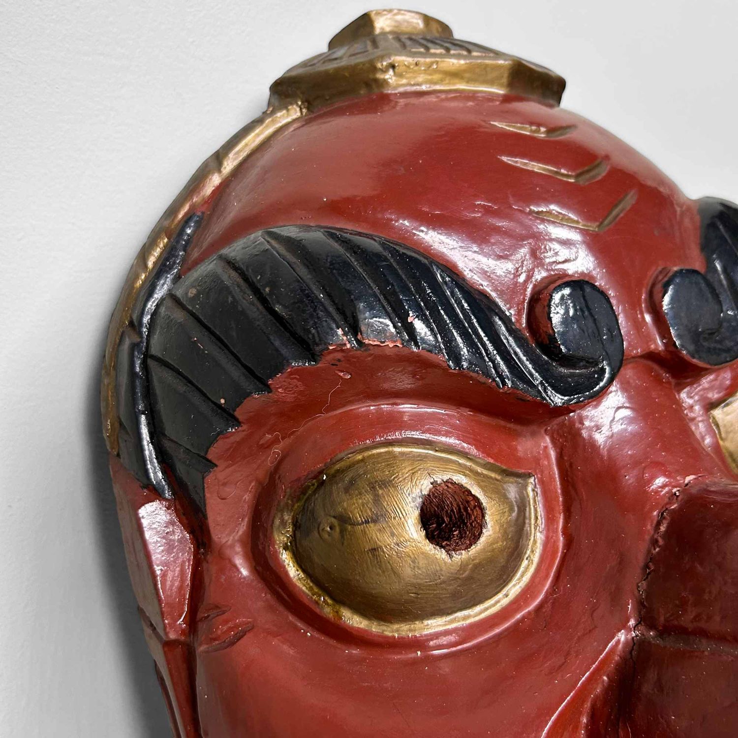 Traditional Wooden Tengu Mask, Shōwa Period, Japan.