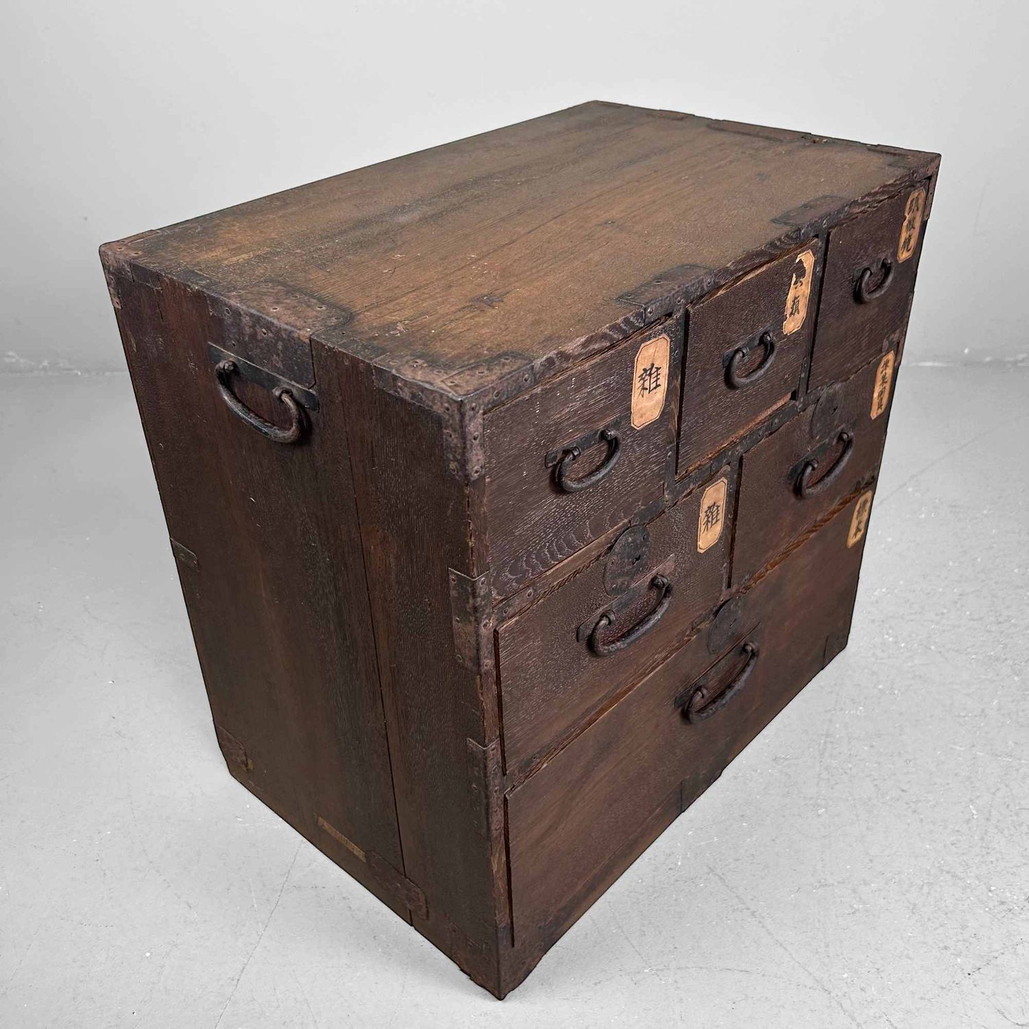 Kleine Japanse Tansu, Winkel Ladekast, Meiji-periode.