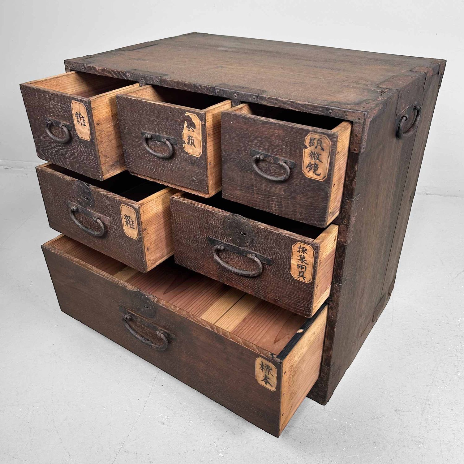 Kleine Japanse Tansu, Winkel Ladekast, Meiji-periode.