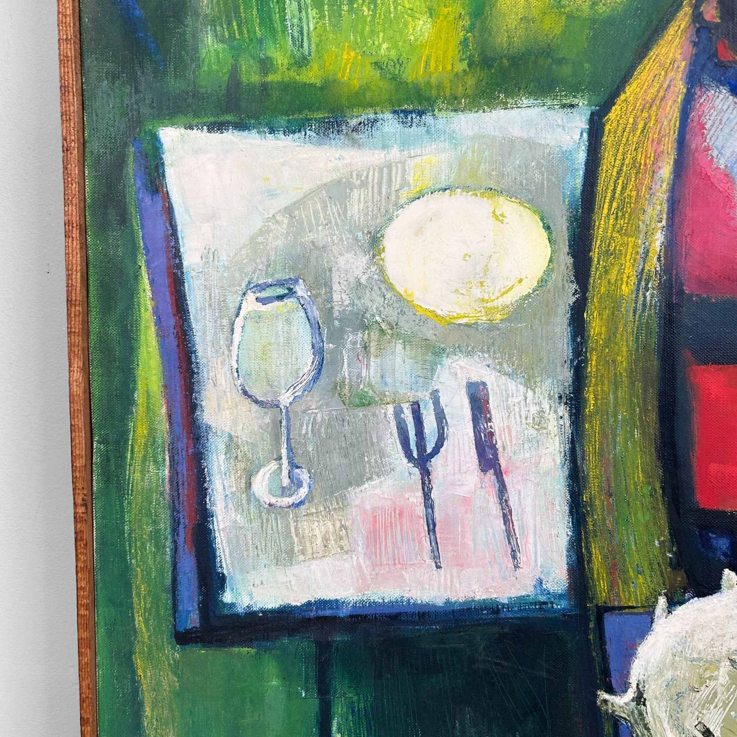 Japans Schilderij, 'Sazae after Dinner' door Seno Sakae, Shōwa-periode.