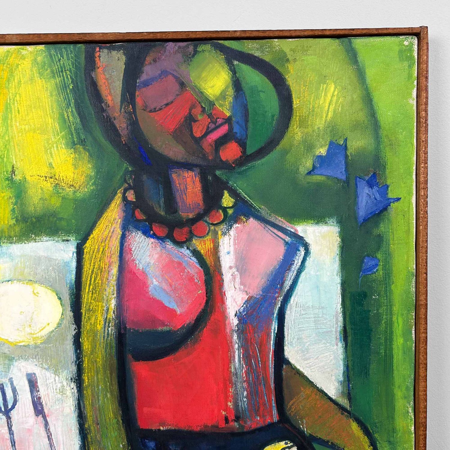 Japans Schilderij, 'Sazae after Dinner' door Seno Sakae, Shōwa-periode.