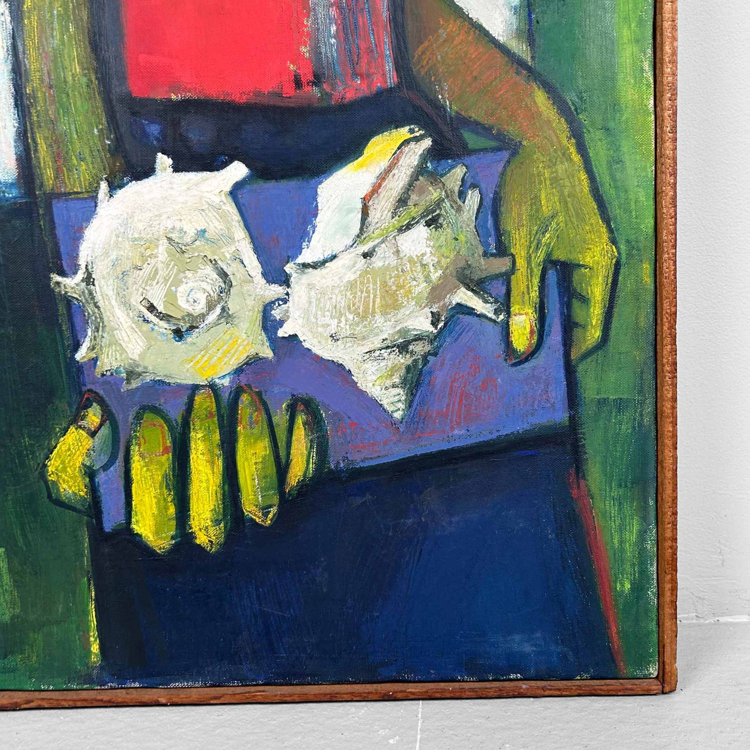 Japans Schilderij, 'Sazae after Dinner' door Seno Sakae, Shōwa-periode.