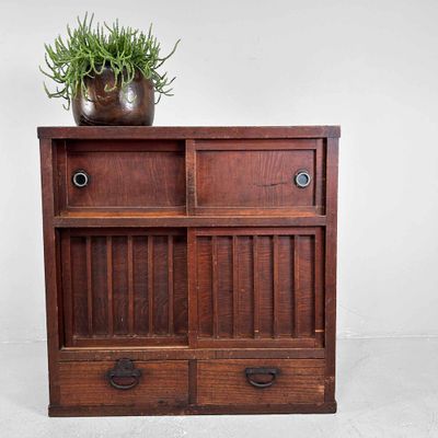 Authentieke Tansu, Japanse Opbergkast, Meiji-periode.