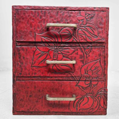 ​Kamakura Bori Haribako 'Flowers' Sewing Box, 1960s, Japan.