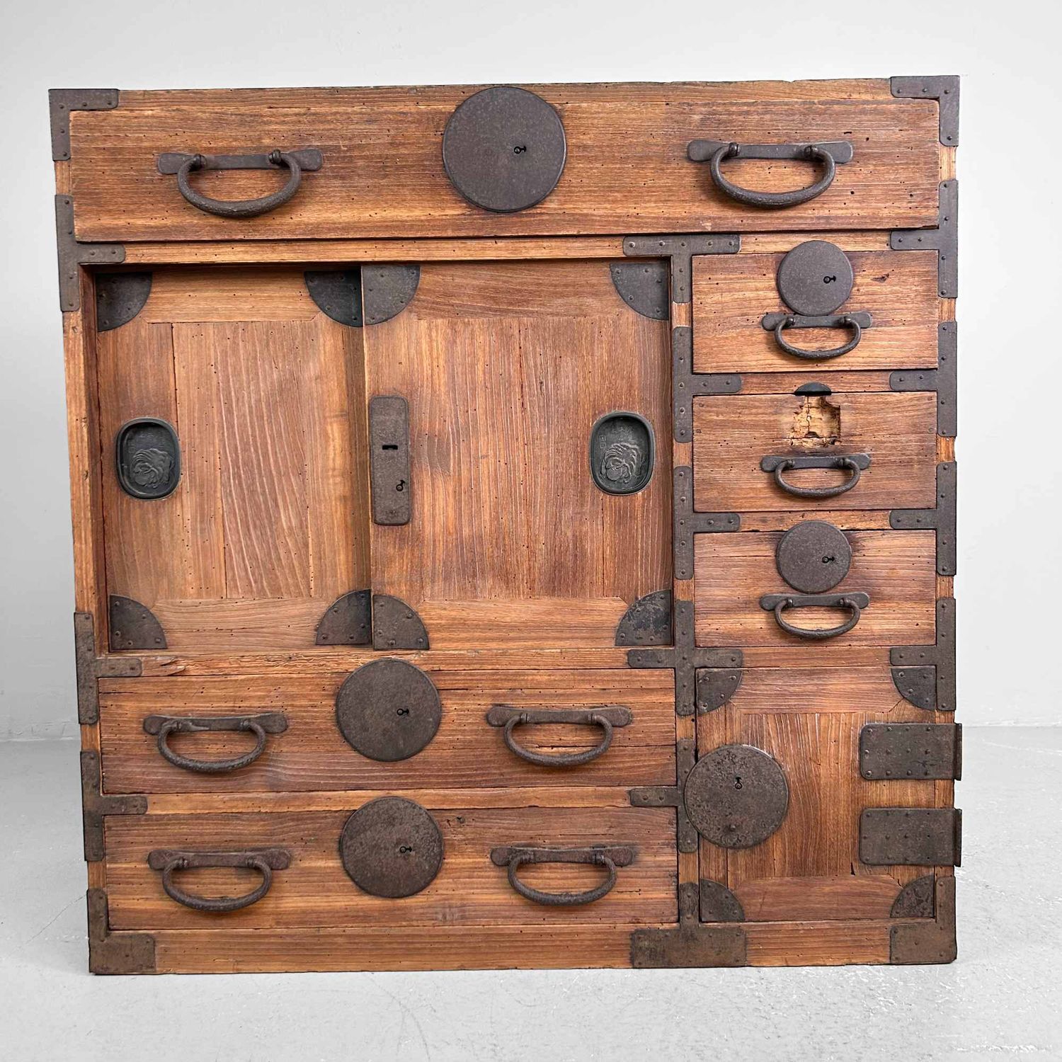 Traditional Japanese Tansu, Storage Cabinet, Meiji Period.