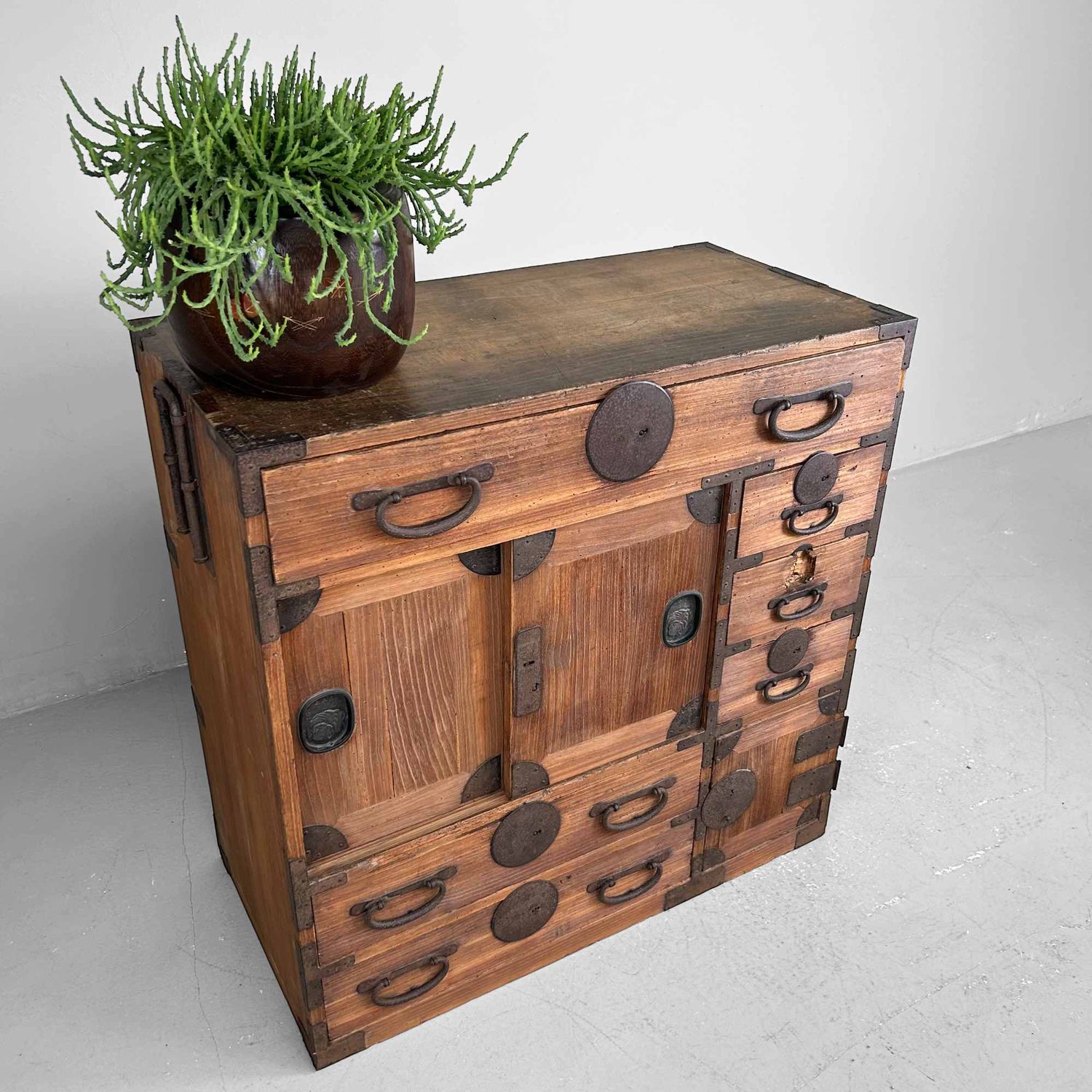 Traditional Japanese Tansu, Storage Cabinet, Meiji Period.