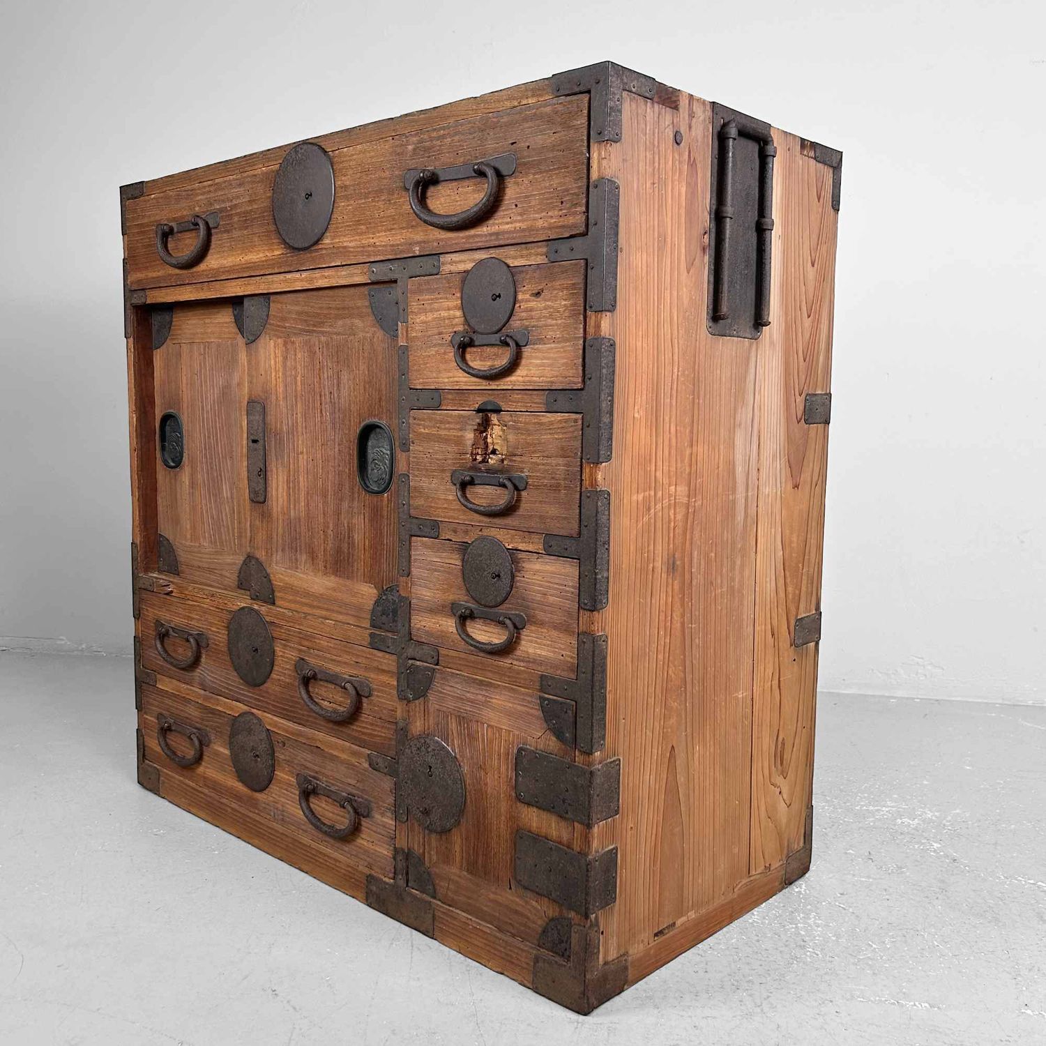 Traditional Japanese Tansu, Storage Cabinet, Meiji Period.