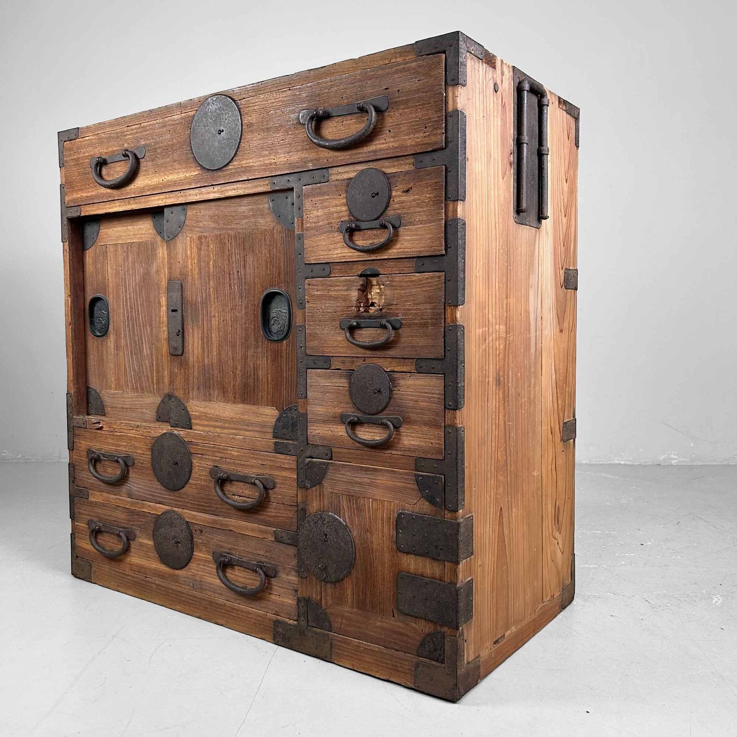 Traditional Japanese Tansu, Storage Cabinet, Meiji Period.