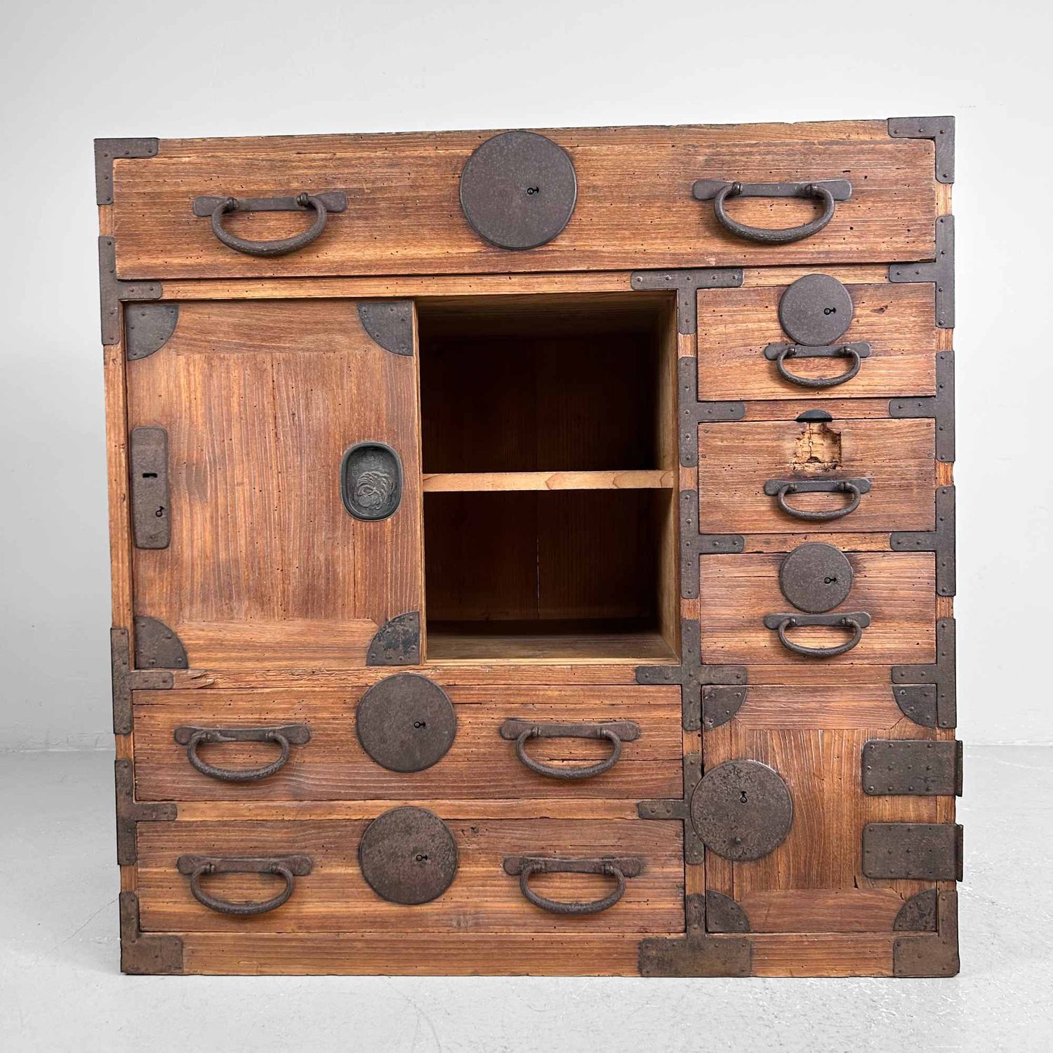 Traditional Japanese Tansu, Storage Cabinet, Meiji Period.
