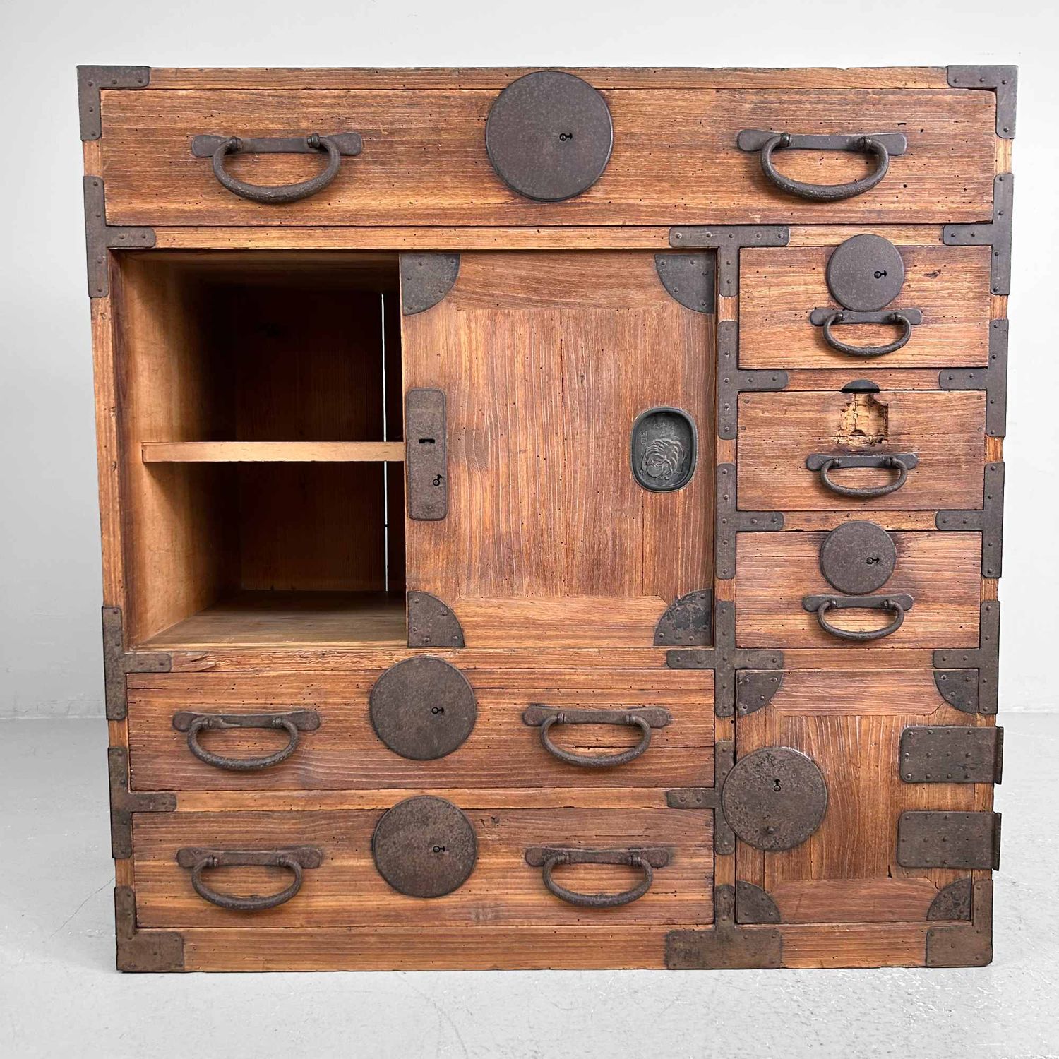 Traditional Japanese Tansu, Storage Cabinet, Meiji Period.