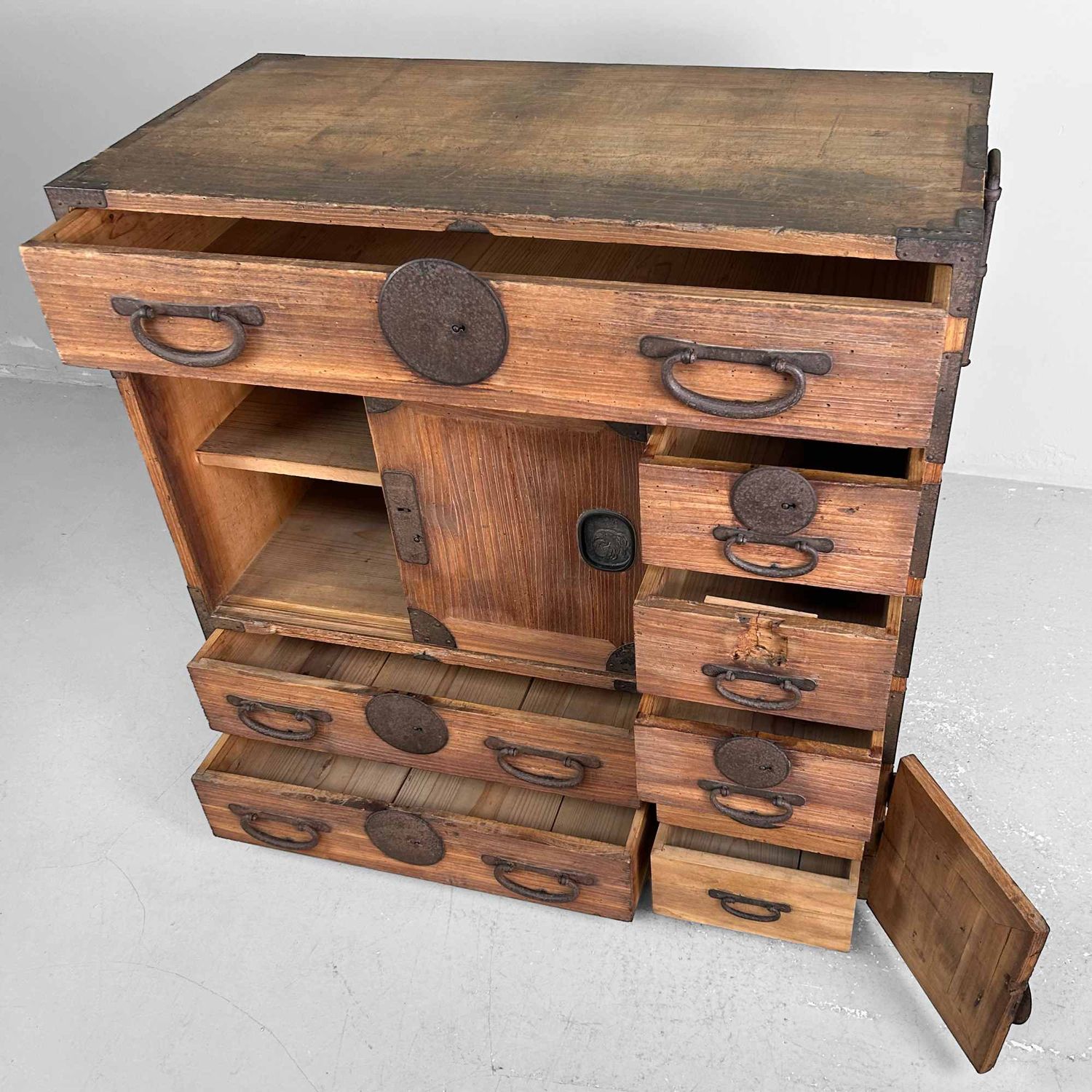 Traditional Japanese Tansu, Storage Cabinet, Meiji Period.