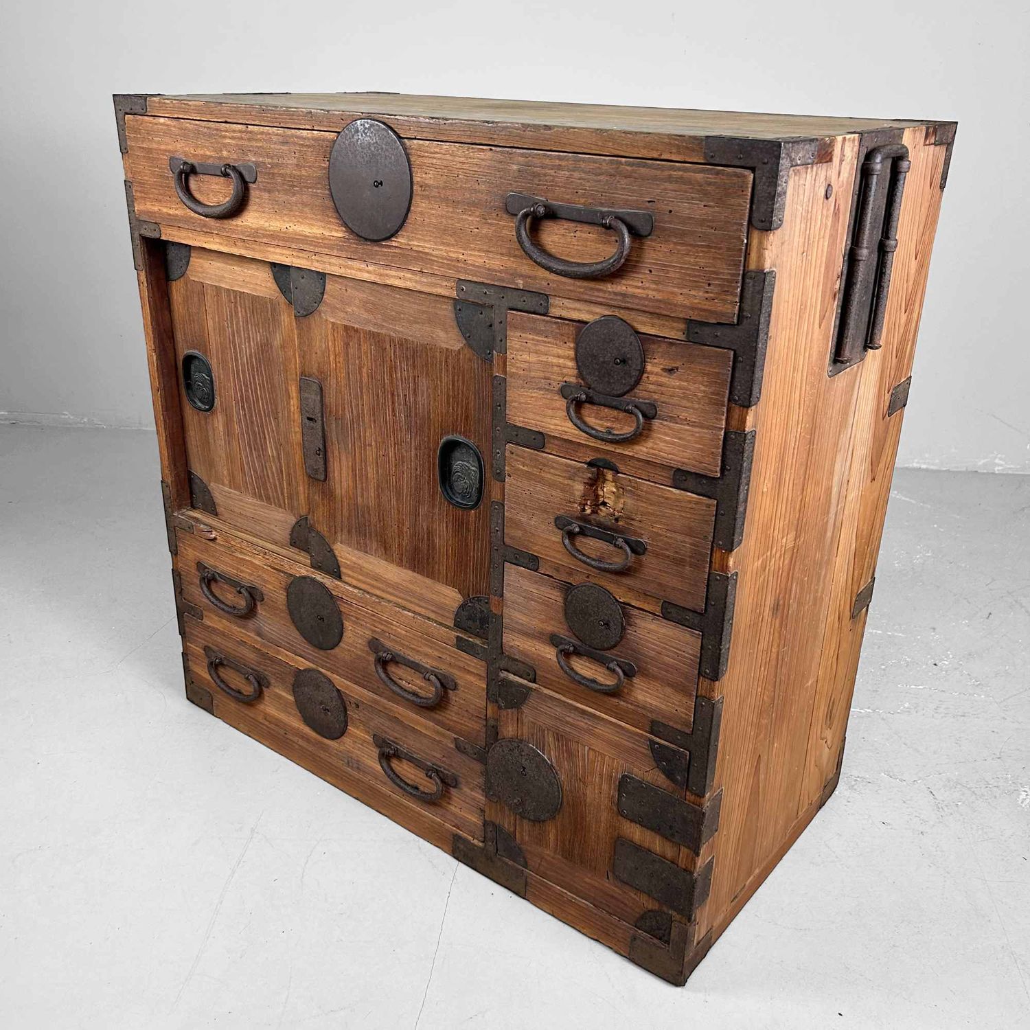 Traditional Japanese Tansu, Storage Cabinet, Meiji Period.