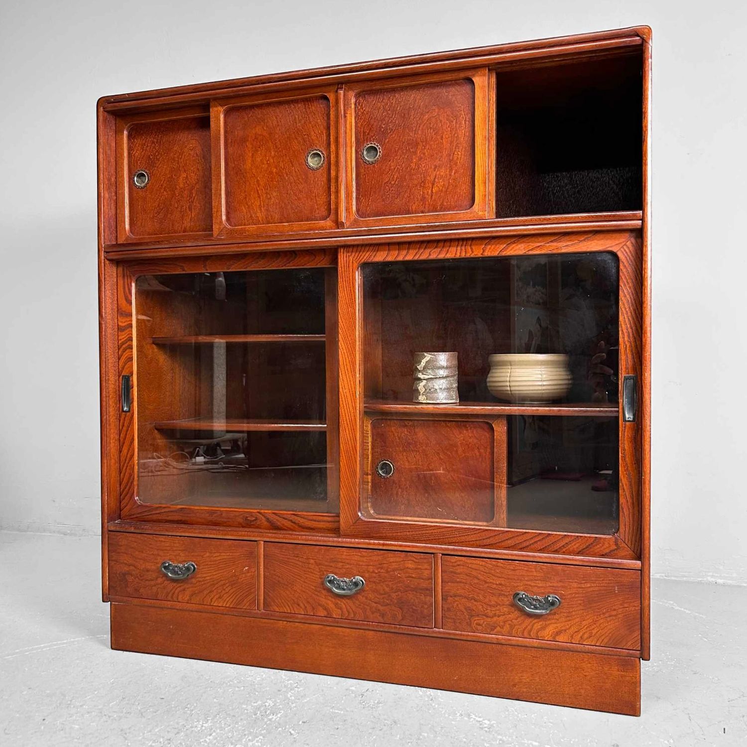 Vintage Cha Tansu, Japanese Tea Cabinet, Shōwa Period.