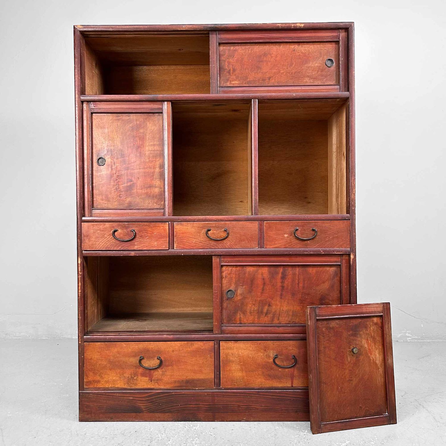 Antique Cha Tansu, Japanese Tea Cabinet, Taishō Period.