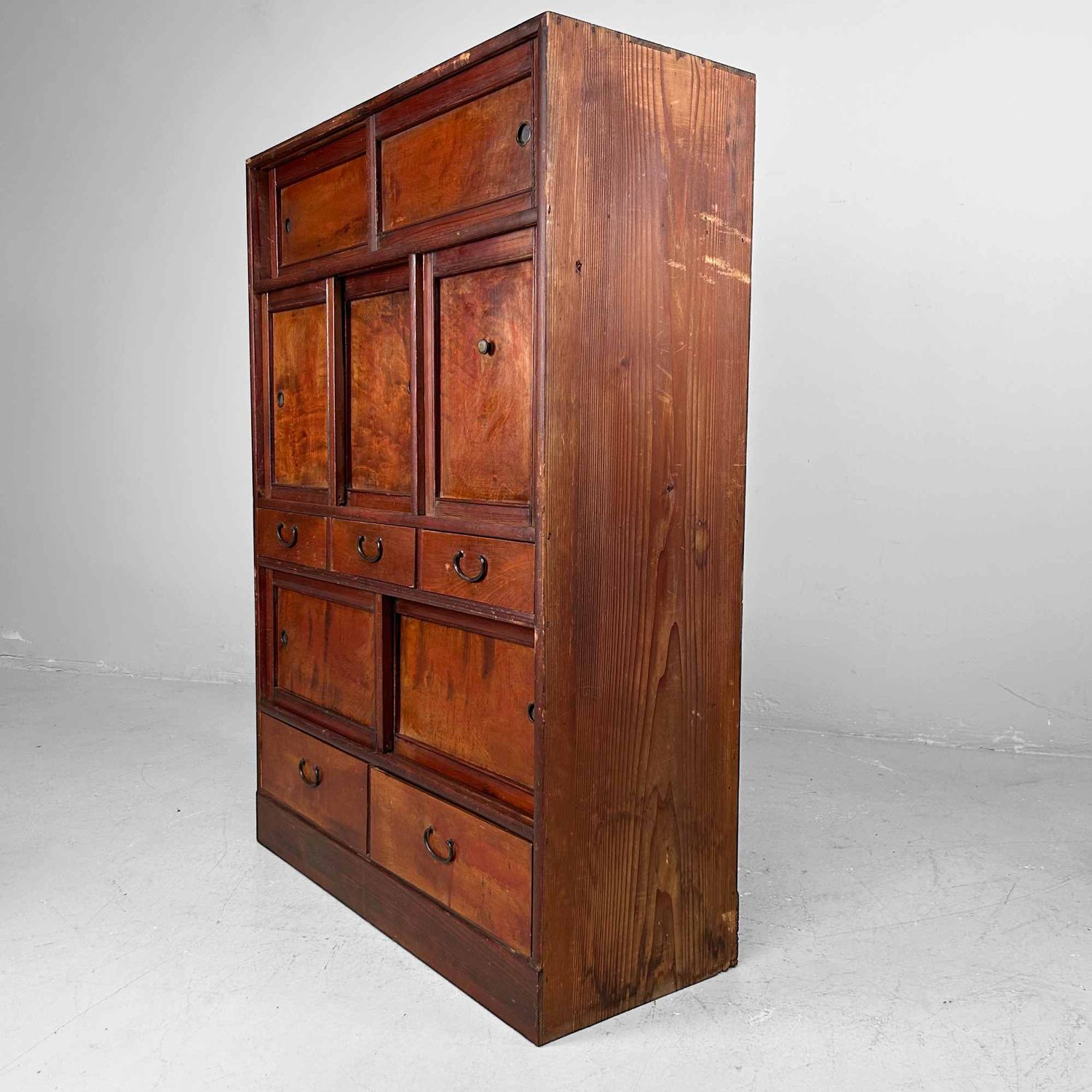 Antique Cha Tansu, Japanese Tea Cabinet, Taishō Period.