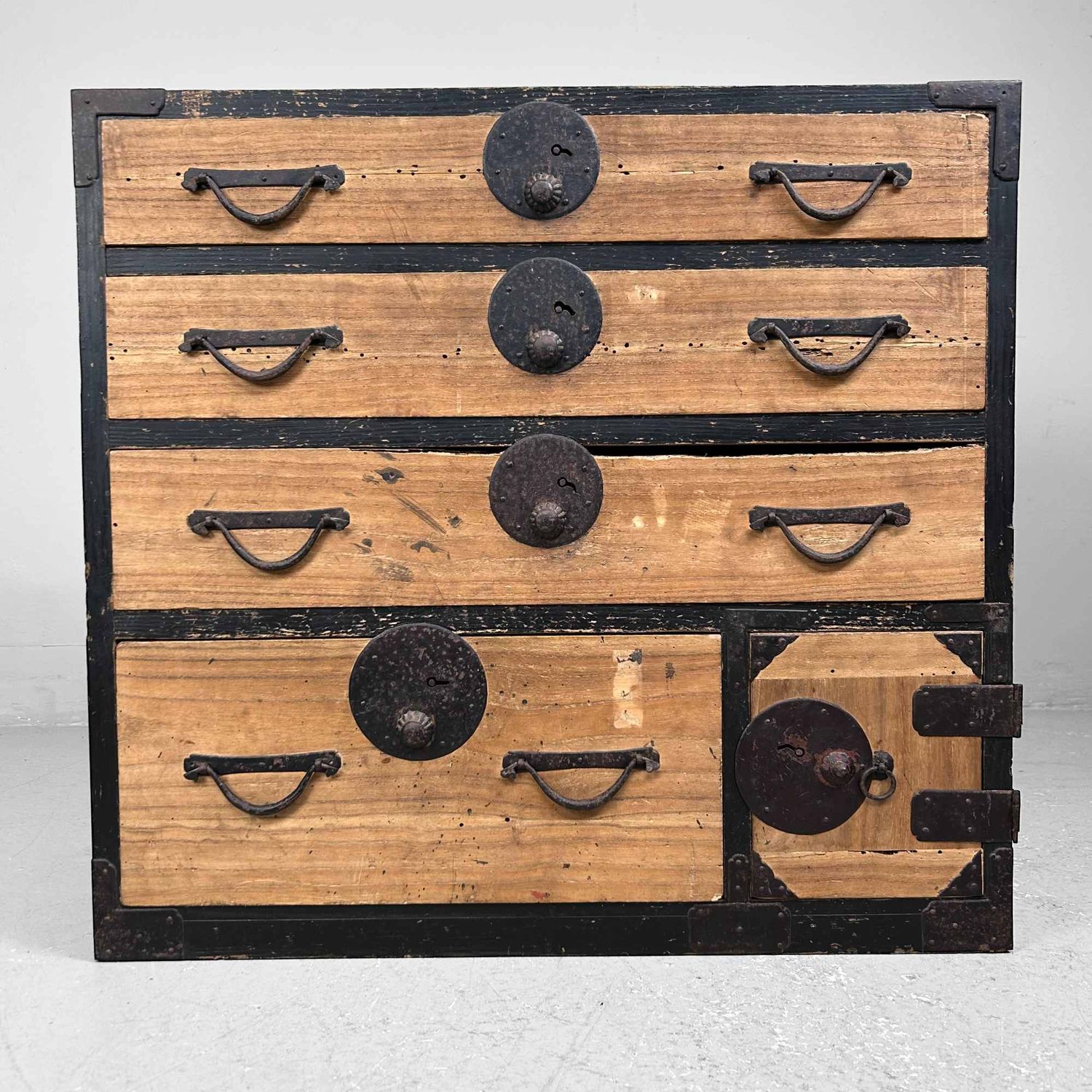 Traditionele Japanse Tansu, Opbergmeubel, Meiji-periode.