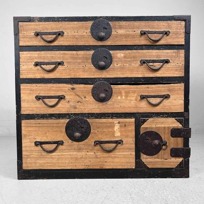 Traditionele Japanse Tansu, Opbergmeubel, Meiji-periode.