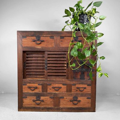 Traditionele Japanse Tansu, Opbergmeubel, Meiji-periode.