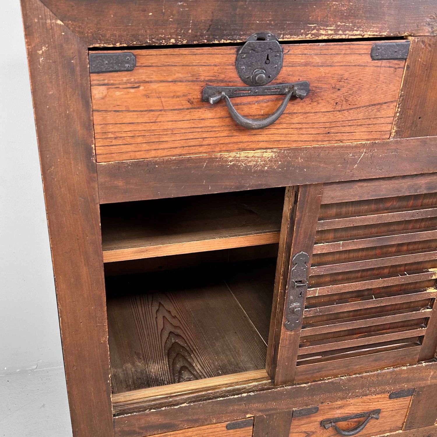 Traditional Japanese Tansu, Storage Cabinet, Meiji Period.