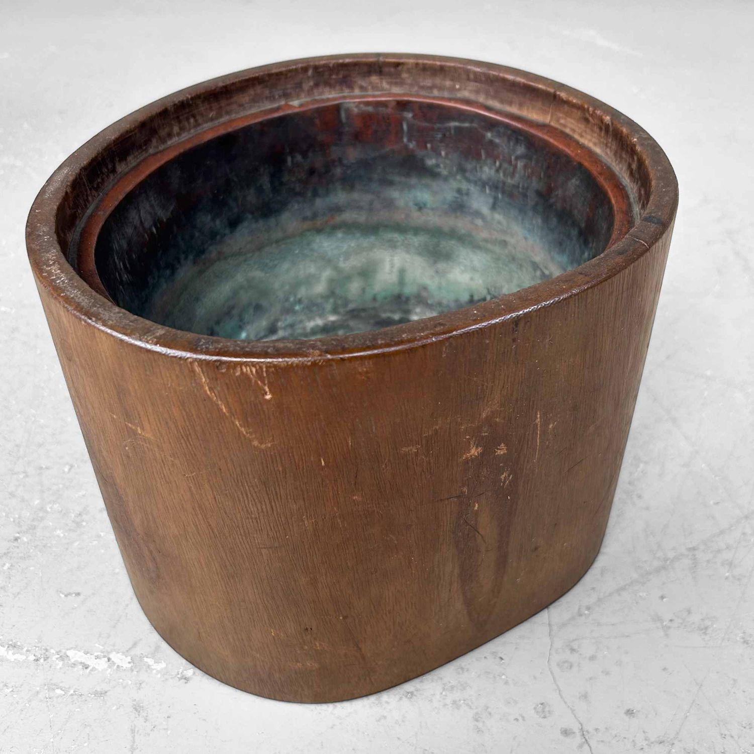 Unieke Houten 'Boomstam' Hibachi 火鉢  Japan, Meiji periode.