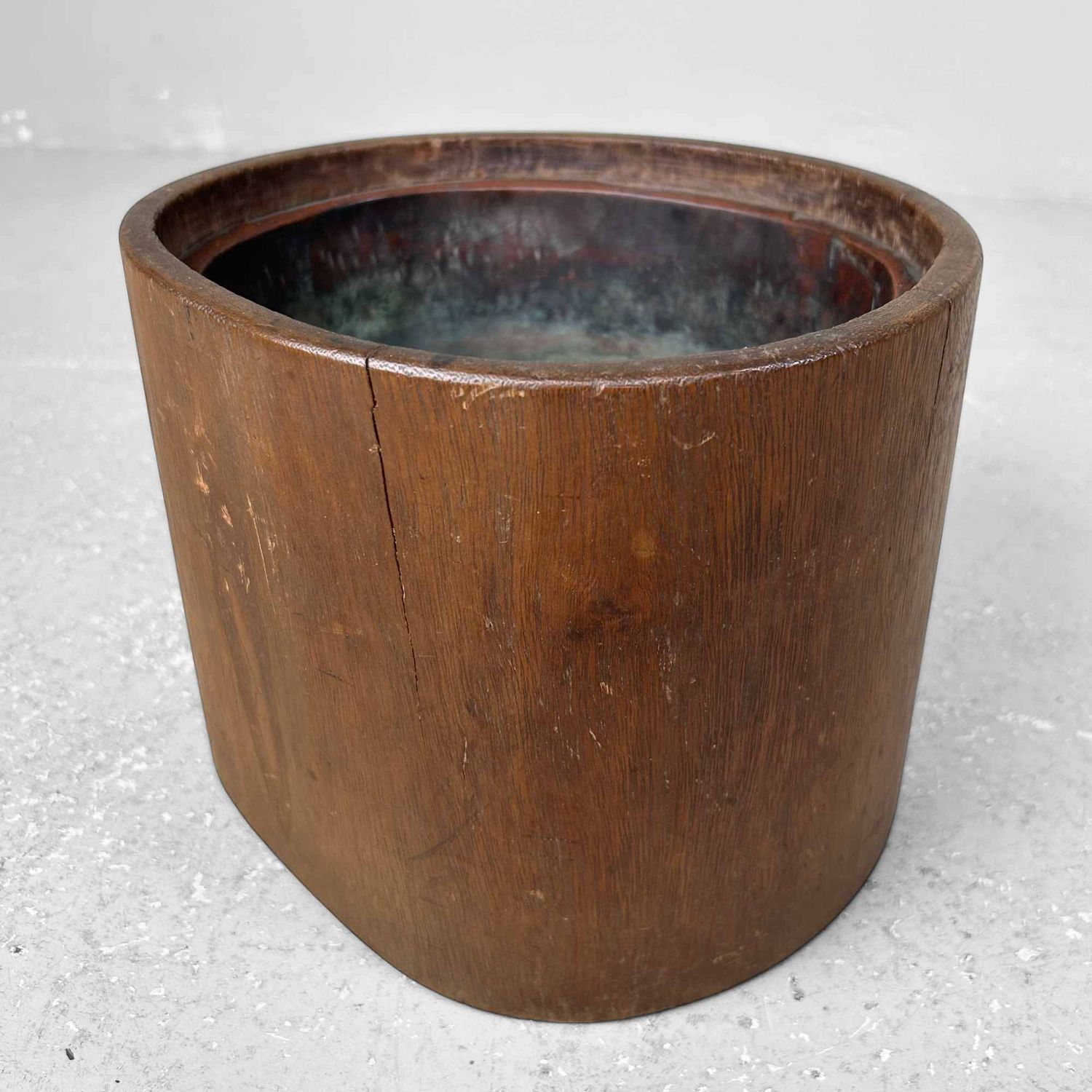 Unieke Houten 'Boomstam' Hibachi 火鉢  Japan, Meiji periode.