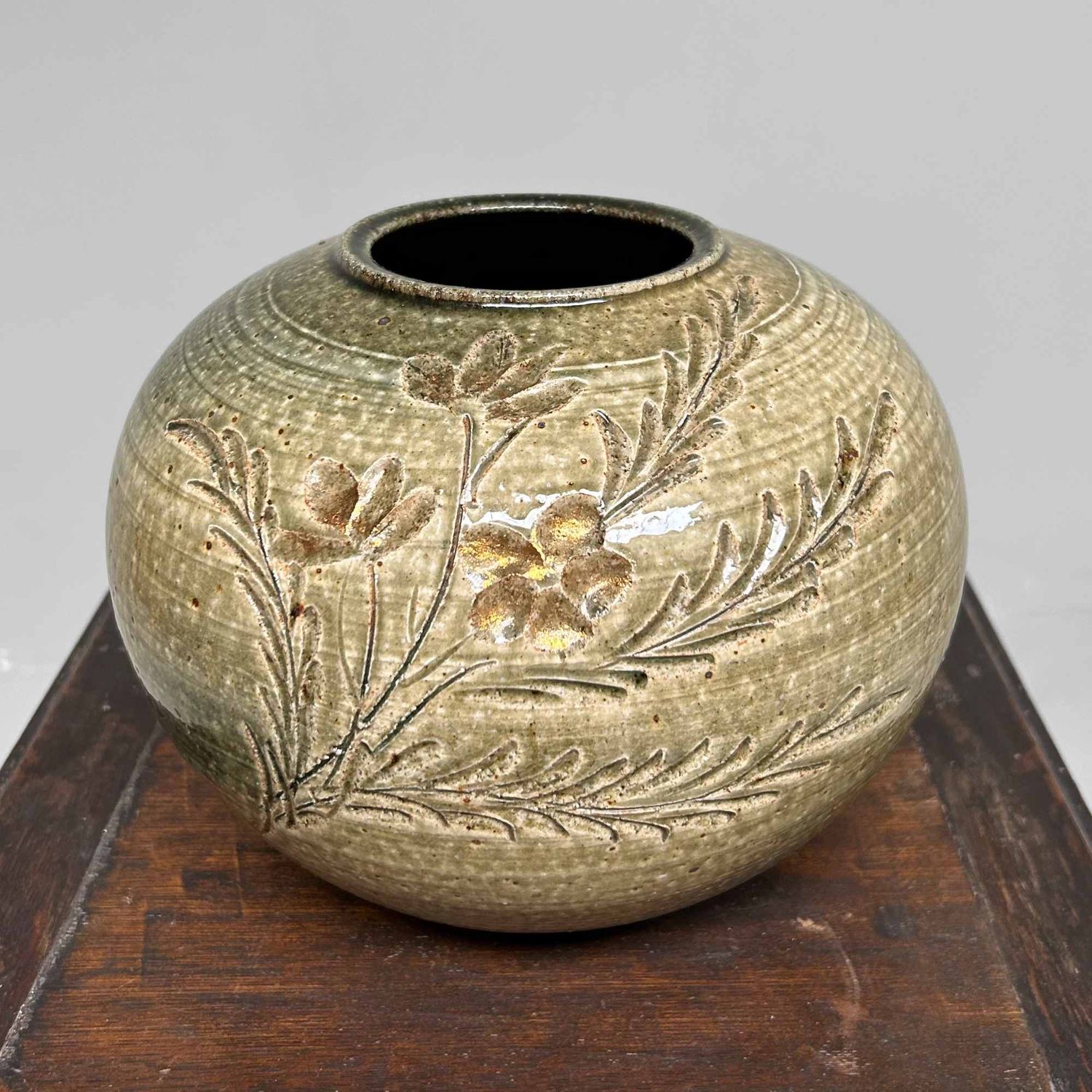 Mid Century Shigaraki Ikebana Bloemenvaas, Japan.