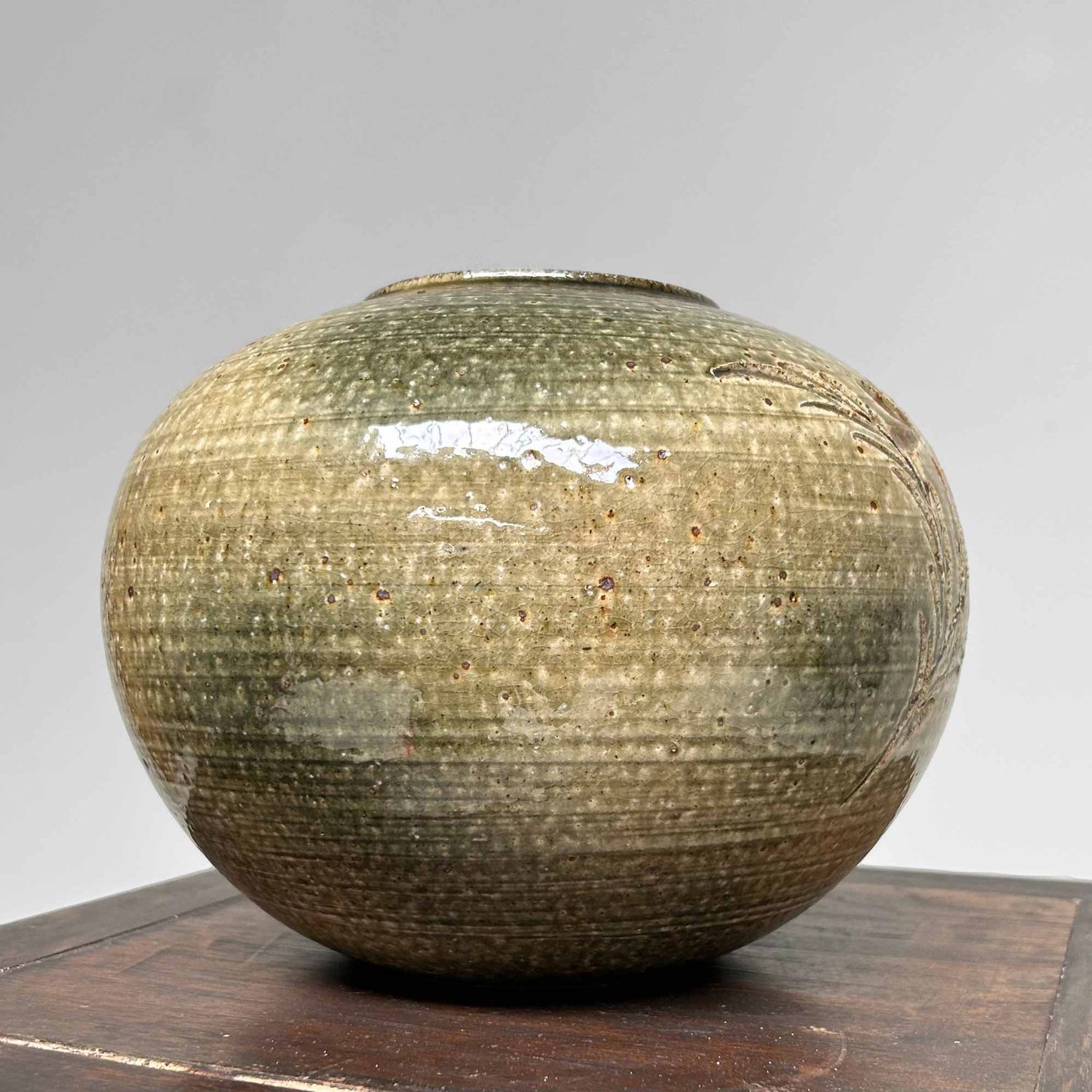 Mid Century Shigaraki Ikebana Bloemenvaas, Japan.