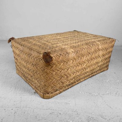 Japanese Gyori Bamboo Storage Basket, Shōwa Period.
