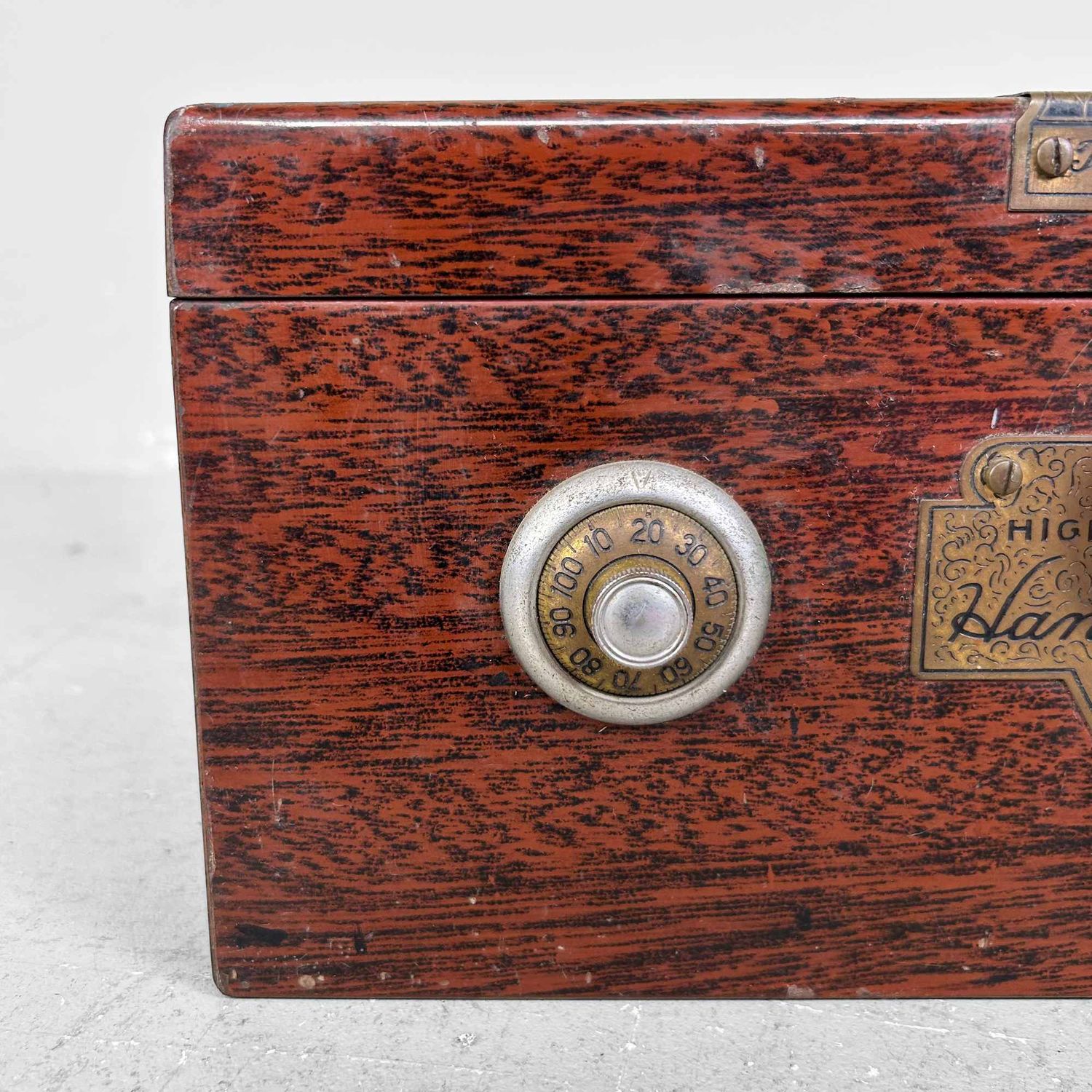 Vintage Japanese Metal Cash Box, Shōwa Period.