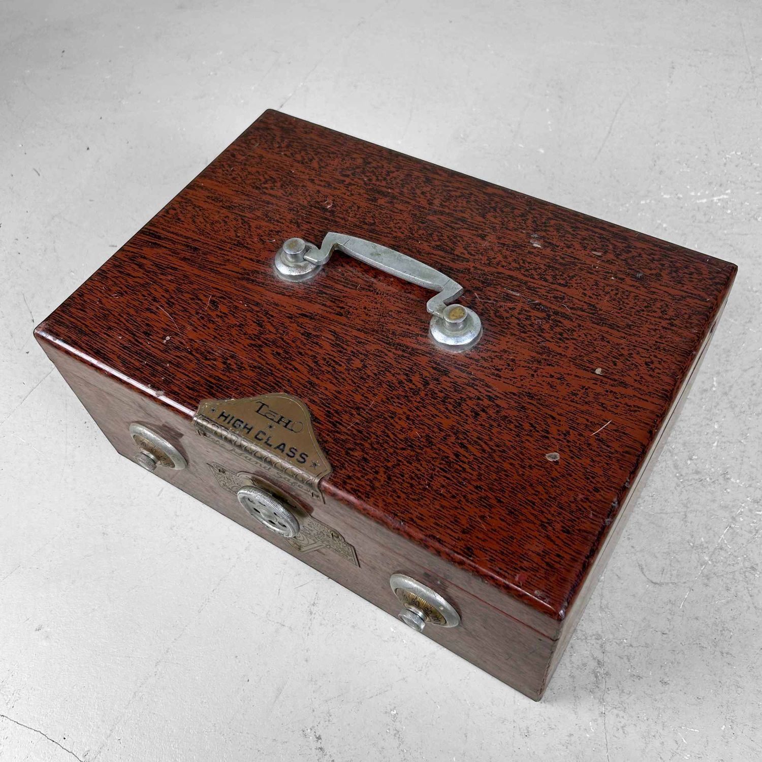 Vintage Japanese Metal Cash Box, Shōwa Period.