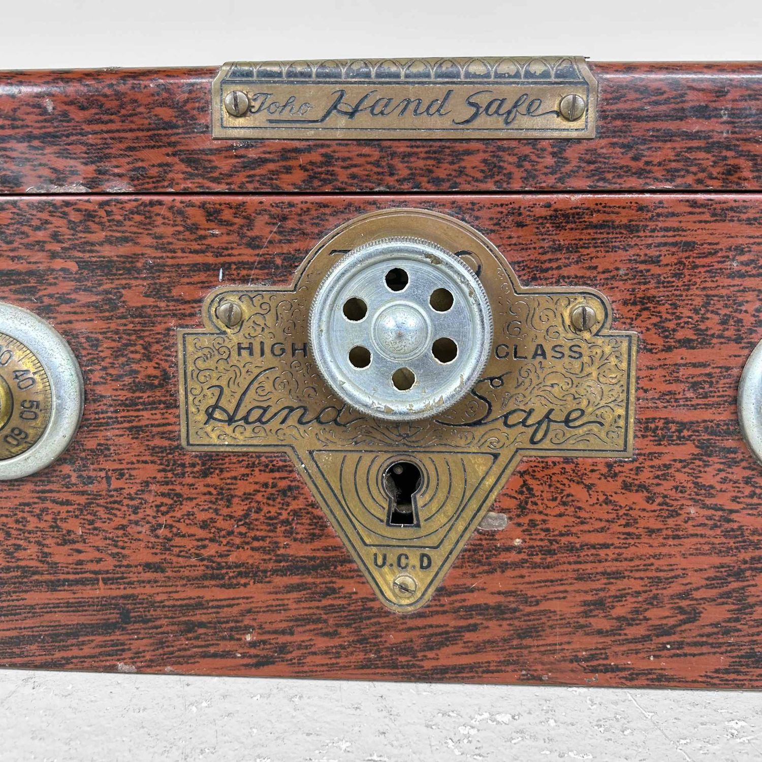 Vintage Japanese Metal Cash Box, Shōwa Period.