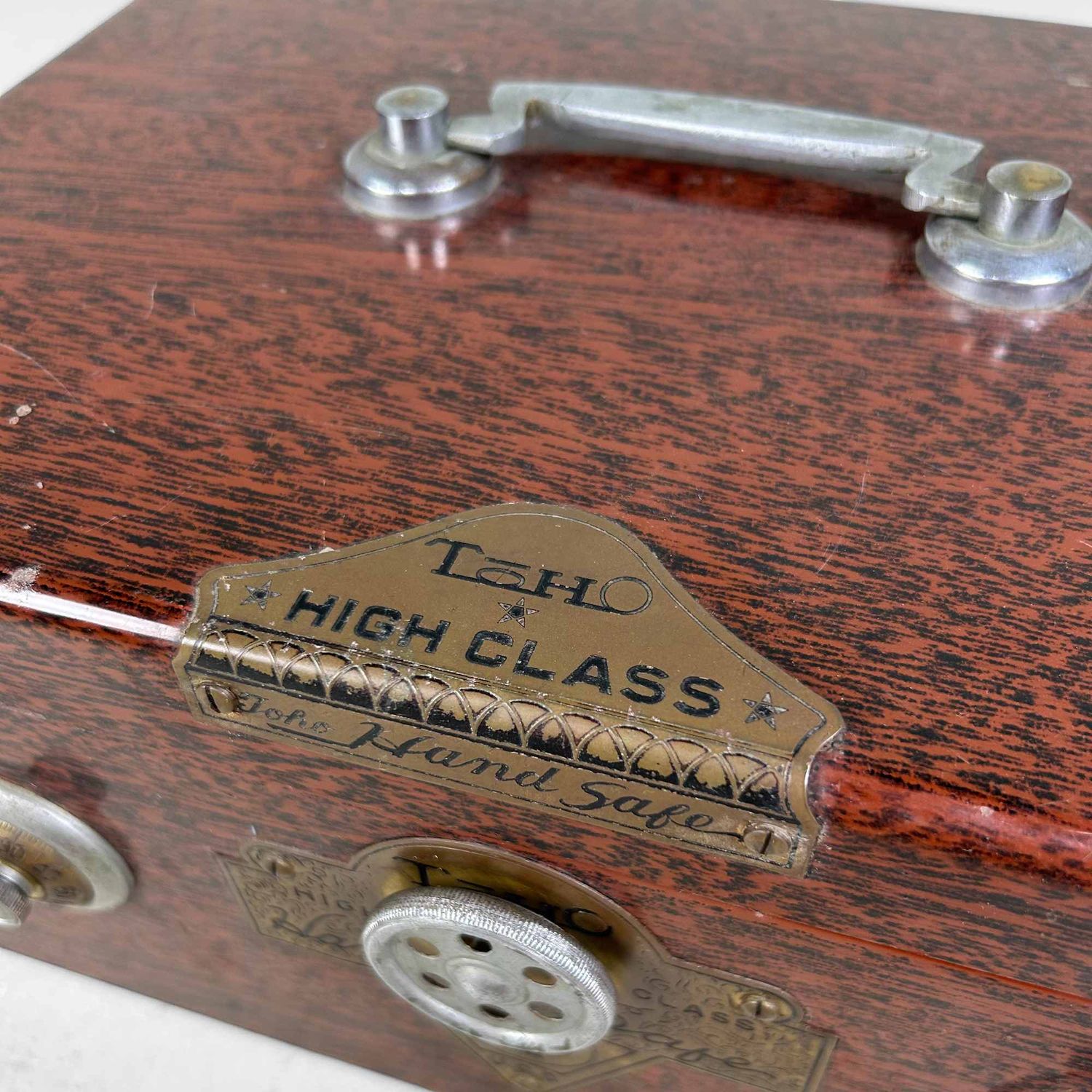 Vintage Japanese Metal Cash Box, Shōwa Period.