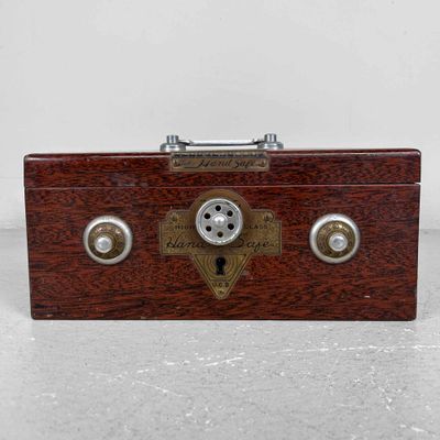 Vintage Japanese Metal Cash Box, Shōwa Period.