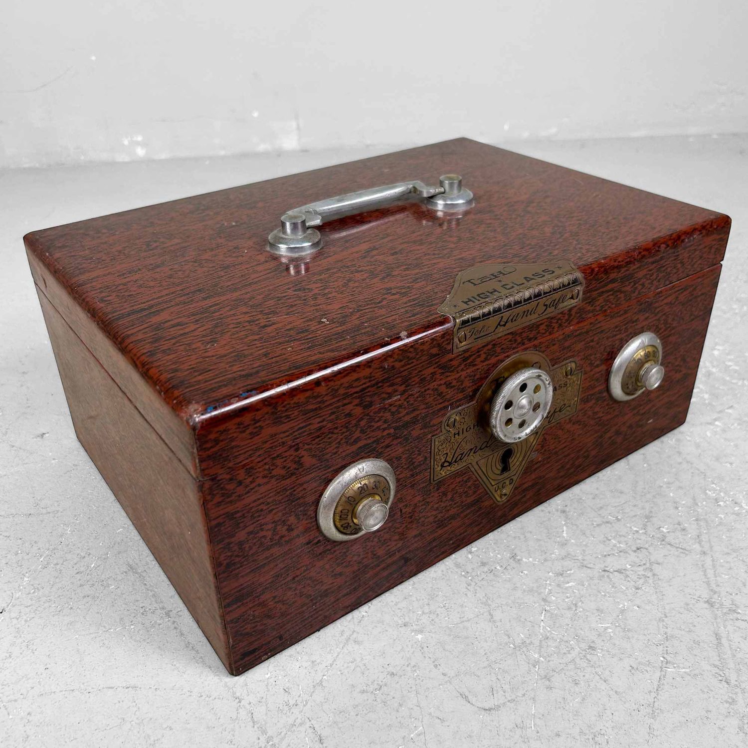 Vintage Japanese Metal Cash Box, Shōwa Period.