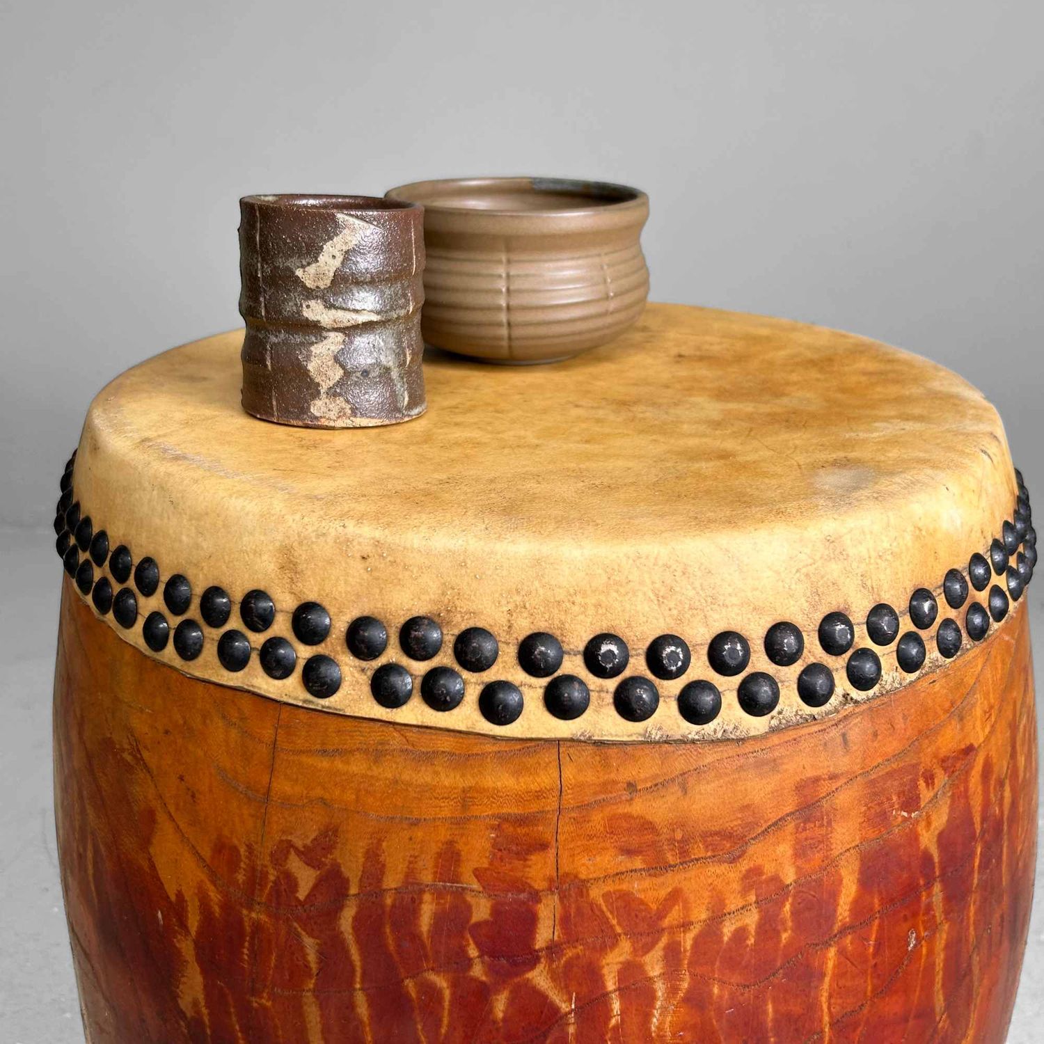 Antique Japanese Taiko Drum, Taishō Period.