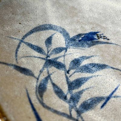 Aardewerken Seto Ware Bord, Shōwa periode, Japan.