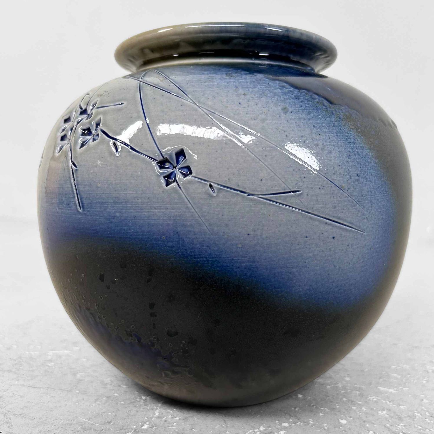 Mid Century Shigaraki Ikebana Flower Vase, Japan.