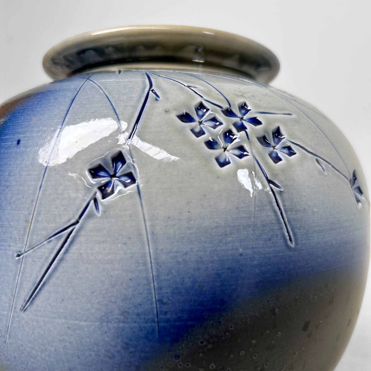 Mid Century Shigaraki Ikebana Flower Vase, Japan.