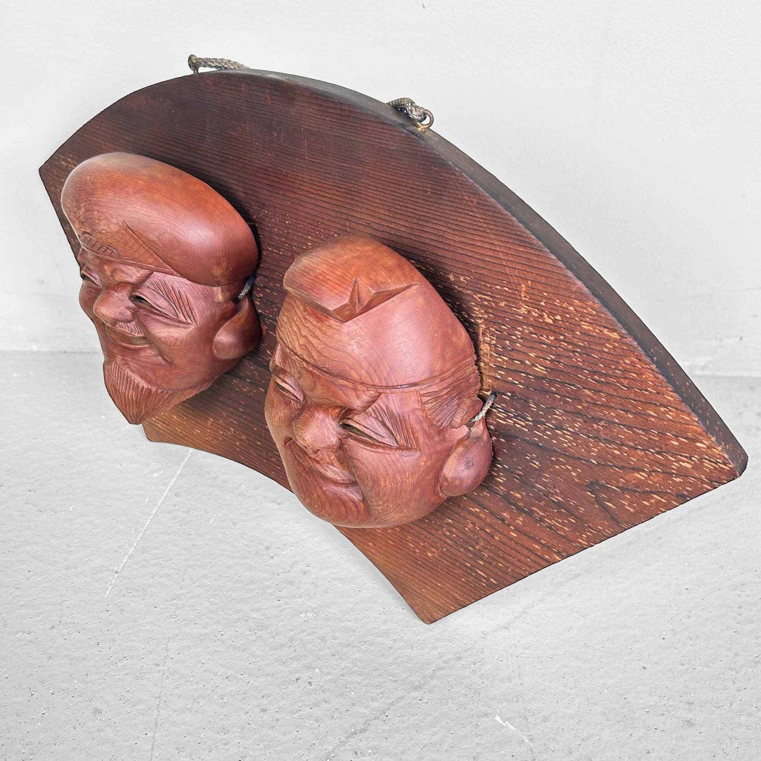 Houten Display, Goden Ebisu en Daikoku, Taishō-periode. Japan.