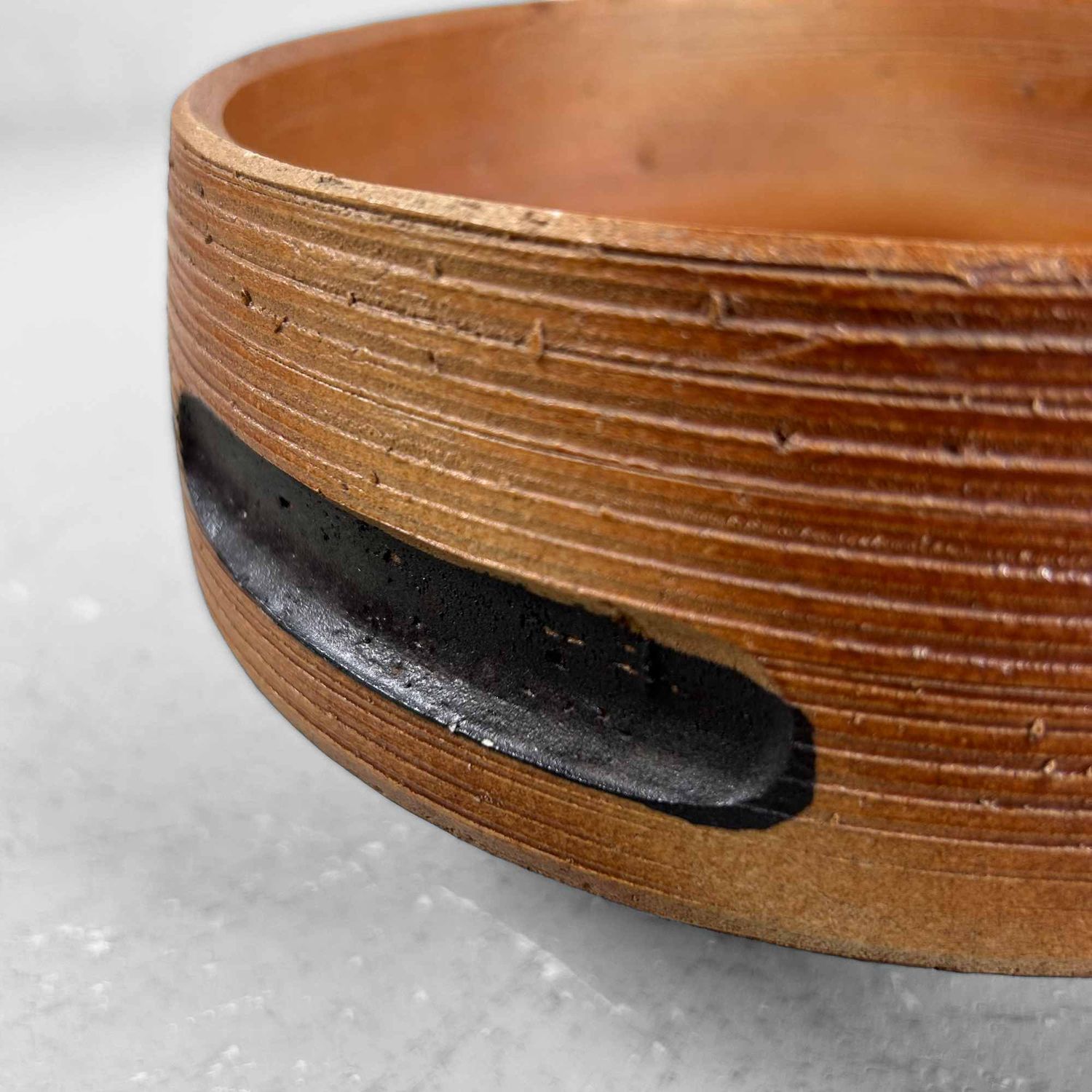 Aardewerken Shigaraki Ikebana, Bloemenschaal, Shōwa-periode.