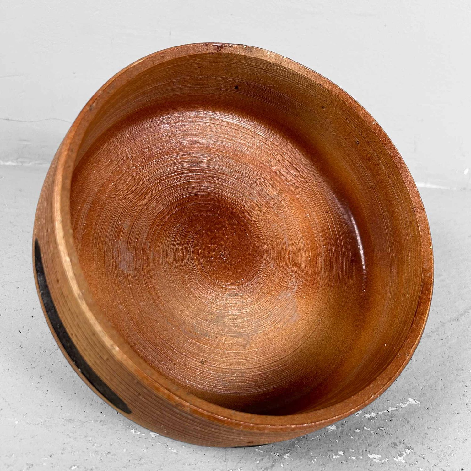 Aardewerken Shigaraki Ikebana, Bloemenschaal, Shōwa-periode.