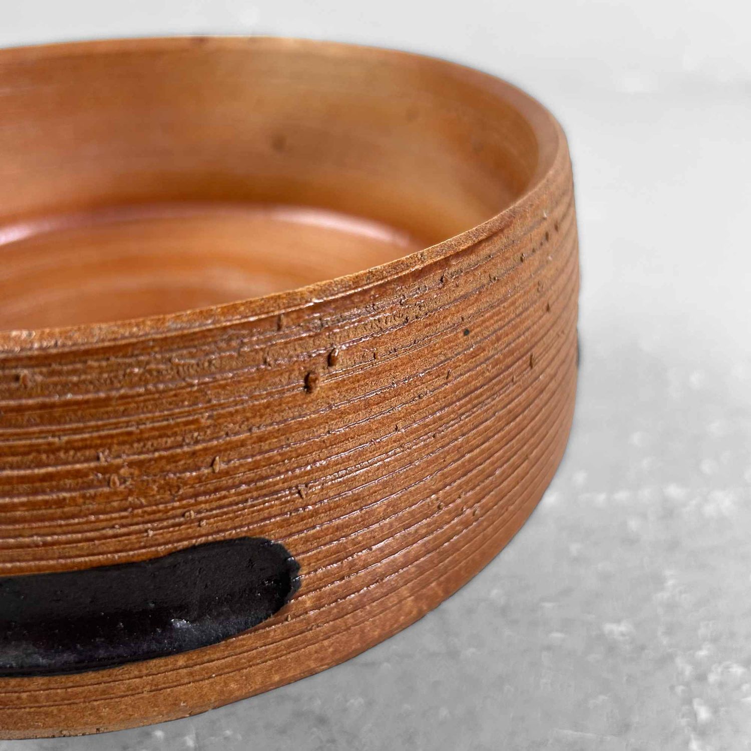 Aardewerken Shigaraki Ikebana, Bloemenschaal, Shōwa-periode.