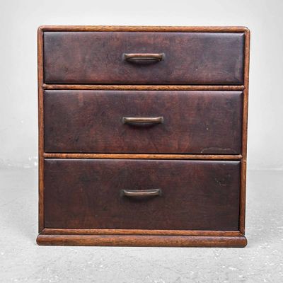 Vintage Japanese Wooden Drawer Cabinet, 1930s.