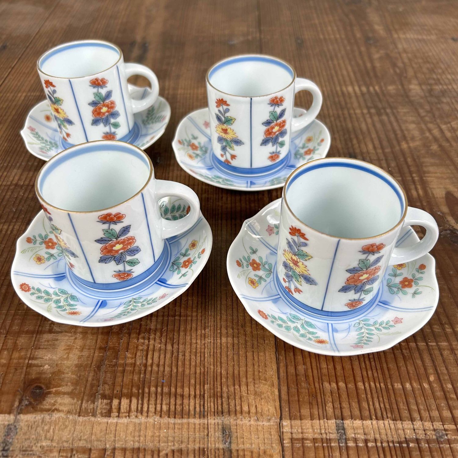 Hasami Yaki Porcelain Cup and Saucer Set, Shōwa Period.