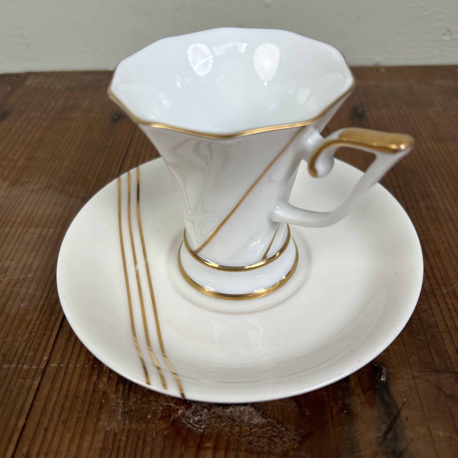 Set Vintage Theekopjes met Onderbord, Keito Japan, Shōwa-periode.