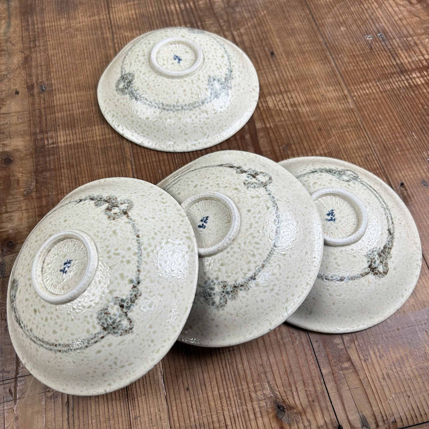 Vintage Set Japanese Kozara (小皿), Ceramic Plates, Shōwa Period.