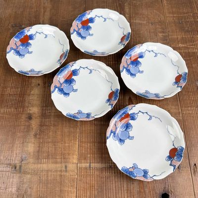 Set Kozara Porseleinen Borden, Shobido Honten, Arita​ Yaki, Shōwa-periode.