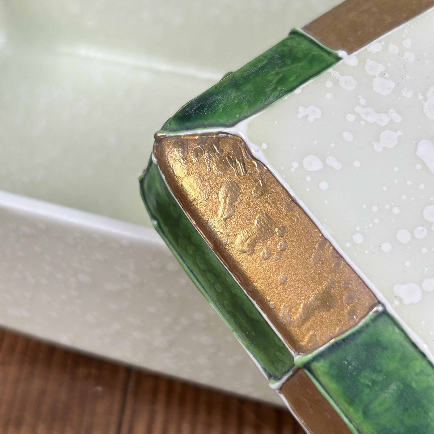 Vintage Porseleinen Thee Doosje met Deksel, Arita Yaki, Japan.